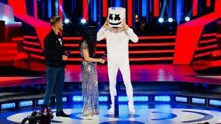 Marshmello SHOCKS MMVAs crowd by REVEALING he is.....Shawn Mendes?!