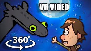 360º VR The Ultimate “How To Train Your Dragon” Recap Cartoon (Toothless Dancing)