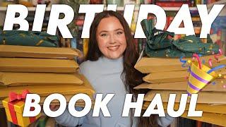 unbox my HUGE birthday book haul with me!