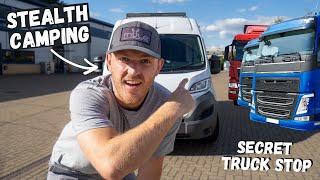 STEALTH VAN CAMPING (Secret Truck Stop)