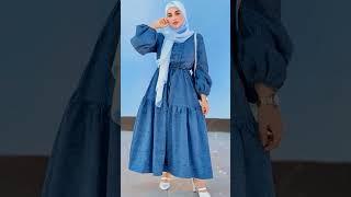 Warna Hijab Yang Cocok Untuk Gamis Denim