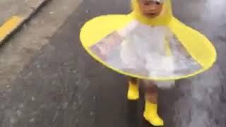 Cute yellow rain coat