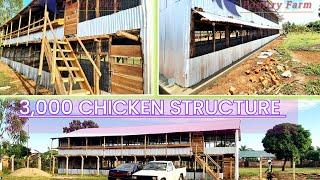 3,000 chicken structure/coop construction for both layers and broilers.