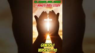 1 Minute Bible Study / Genesis 1 Verses 1-10