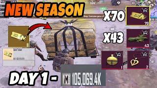 NEW SEASON - DAY 1 100 MİLLİON LOOT - PUBG METRO ROYALE CHAPTER 24