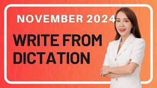 November Write From Dictation - PTE Prediction Questions 2024