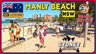  Serene Manly Beach Sydney  (Most Famous Beach in Sydney!) 4K Walking Tour / 4K Beach Walk