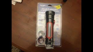 Walmart Clearance unboxing Ideation Gopower Solar Flashlight Weather AM FM Radio Crank charge $9