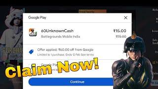 OMG  BGMI UC sirf 15rs me | Live Proof  | Bgmi New Uc Offer - Free Uc In Bgmi