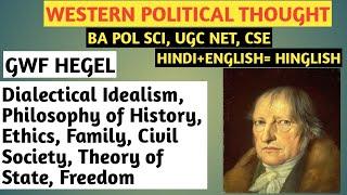 Political Thought of Hegel|| GWF Hegel: Dialectical Idealism, Ethics, Family, Civil Society, State||