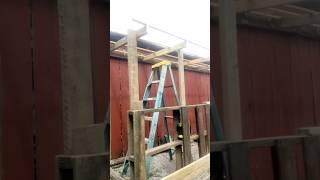 I’ve used a lot of scrap wood but my lean-to is ready for the roof #diy