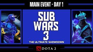 SUB WARS 3 - THE ULTIMATE SHOWDOWN | MAIN EVENT | DAY 1 | !gg