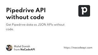 Setup Pipedrive API without code & server with NoCodeAPI