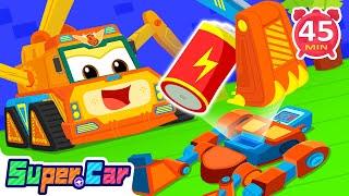 Toy Rescue Mission! | Taxi, Excavator to the Rescue! | Fun Kids Cartoons & Catchy Car Songs!