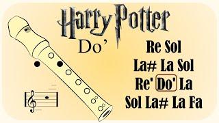 COMO TOCAR La Canción de HARRY POTTER en Flauta Dulce ‍️ VERSIÓN FÁCIL   Tutorial con Notas