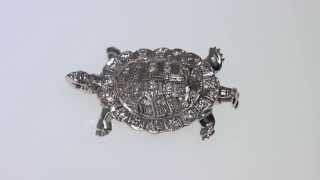 Diamond Set Turtle Brooch M1707