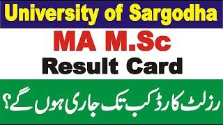 MA M.Sc Result Card 2024 UOS  ||  Result Cards MA M.Sc 2024 UOS