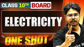 WARRIOR 2025: ELECTRICITY in 1 Shot: FULL CHAPTER (Theory + PYQs) | Class 10th Boards