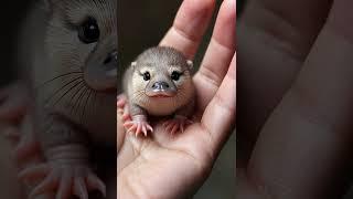 Adorable Miniature Platypus - Tiny Cutie in Hand  #cute #adorablewildlife #tinypets