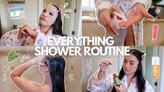 MY EVERYTHING SHOWER ROUTINE 🩷🫧 | hair care, body care, & skincare essentials!