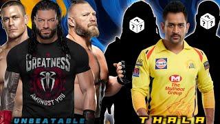 Roman Reigns Brock Lesnar & John Cena Vs Team Ms Dhoni Thala WWE 2K24