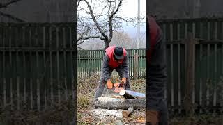 И китайская и старая, но заводится сразу и еще работает #chainsaw