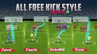 All Types of Free Kick in eFootball 2024 Mobile [ Tutorial ]
