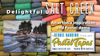 Pastel Painting Demo/Watch How to Paint Reflections/Gorgeous Olympic, WA Coast and Photo Inspiration