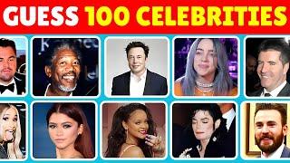 Guess 100 celebrities in 3 seconds | 100 Most Famous People