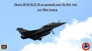 2 RAFALE B ARRIVENT SUR LA BA 701 22 Mai 2024
