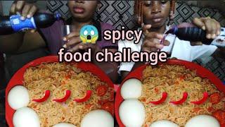 i never saw this coming. extreme spicy food challenge/eating sounds/nigerian food mukbang challenge