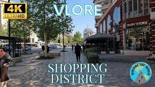 Vlore Shopping District 4k walking tour video Vlore Albania