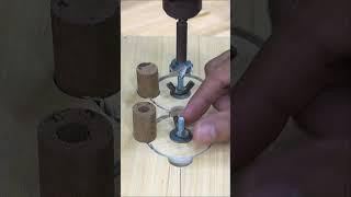 Amazing Wooden Knobs Making with Machine Drill #shorts #woodworking #trending