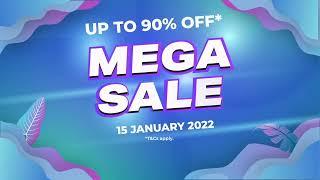 THE MEGA SALE IS HERE WITH UP TO 90% OFF​