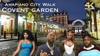 Amapiano City Walks:  London Covent Garden - Carnaby St - Mayfair  4K