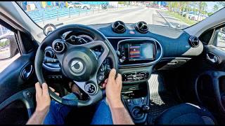 2022 Smart EQ Forfour [EV 82 HP] |0-100| POV Test Drive #2102 Joe Black