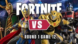 Thor & Loki vs Optimus Prime & Bumblebee In Fortnite | Round 1 - Game 12