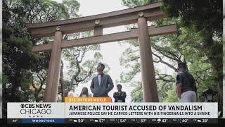 American tourist accused of vandalizing shrine gate in Japan