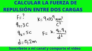 FUERZA DE REPULSIÓN ENTRE DOS CARGAS