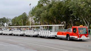 Magic Kingdom Parking Lot Trams Return - Full Experience in 4K | Walt Disney World Florida 2021