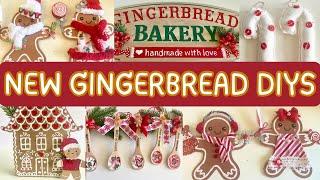 NEW ADORABLE GINGERBREAD CHRISTMAS DIYs DECOR & ORNAMENTS  w/ DollarTree & Hobby Lobby items