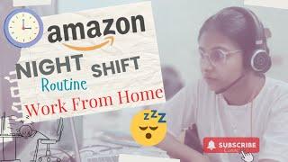 Night shift routine‍ work from home version ft. Amazon  #amazon #nightshift #wfh #workingvlog