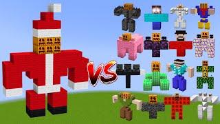 HEROBRINE SANTA GOLEM vs All Minecraft Bosses - Minecraft Mob Battle