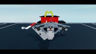 Harrier Vertical Takeoff Infront of Mcdonalds (Roblox Plane Crazy)