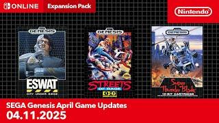 SEGA Genesis – April 2025 – Nintendo Switch Online + Expansion Pack