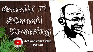 Gandhiji drawing/ Gandhi jayanti drawing/ Art and Craft with Priyam