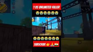 1 vs unlimited killer in free fire #shorts #gaming 