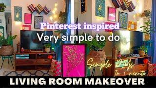 Living room makeover l Room decoration ideas l Pinterest inspired idea l impress your guests️