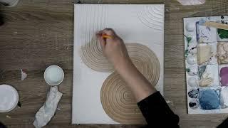 (71) Beautiful Beige DIY Texture Wall Art with Spackle!!