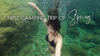 My First Camping Trip of Spring! Cold Water Swim & Hill Hiking